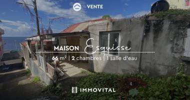 maison t3 à rénover   beau potentiel à basse-terre (bas du bourg)