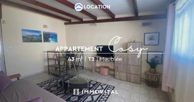 charmant t2 meublé, lumineux, moderne et prêt à vivre à baillif